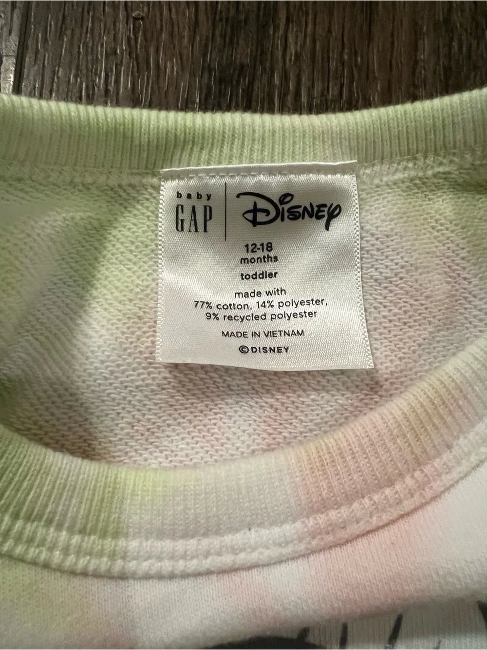 Disney Minnie Mouse Pastel Tie-Dye Kids Sweatshirt - GAP